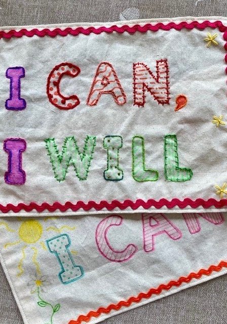 Positivity banners adult workshop Lucy Mills