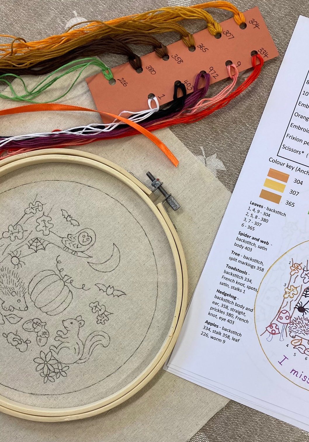 autumn embroidery workshop